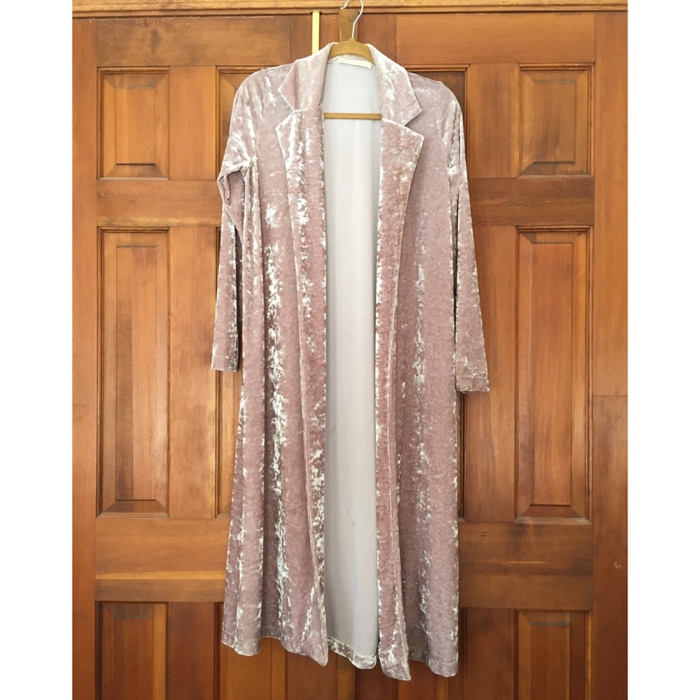 Crushed velvet duster